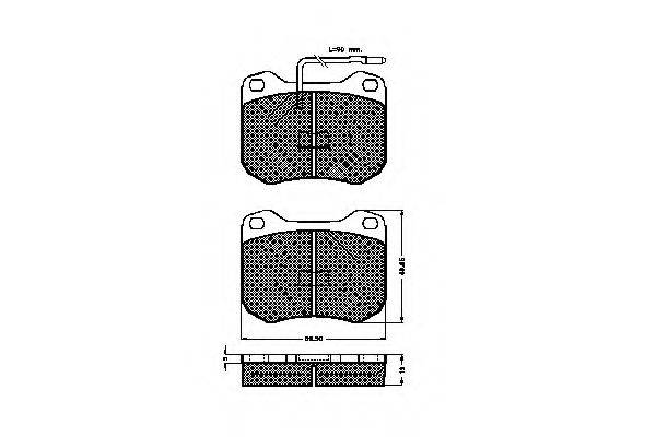 LOBRO 30088 Комплект гальмівних колодок, дискове гальмо