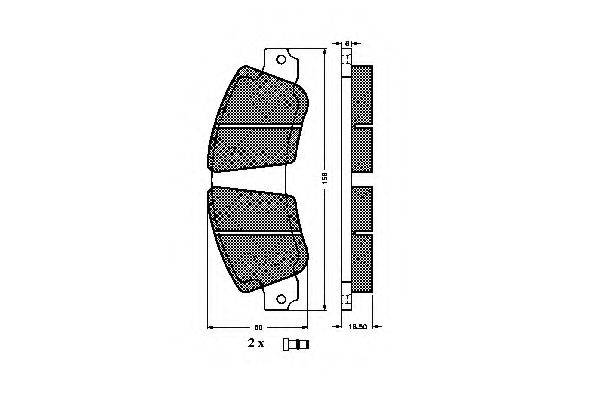 SPIDAN 20444 Комплект гальмівних колодок, дискове гальмо