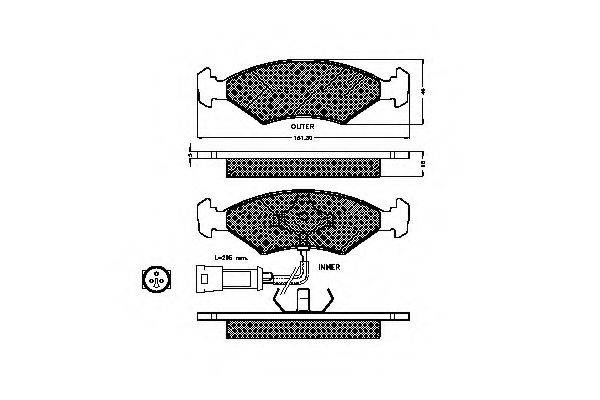 LOBRO 30132 Комплект гальмівних колодок, дискове гальмо