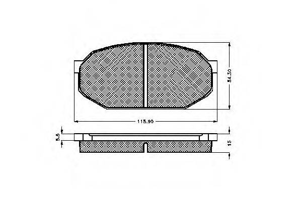 ROADHOUSE 214800 Комплект гальмівних колодок, дискове гальмо