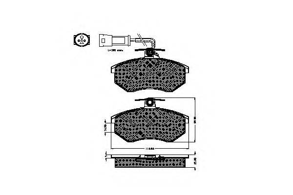 SPIDAN 20901 Комплект гальмівних колодок, дискове гальмо
