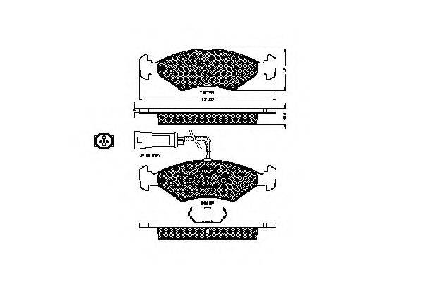 REMSA 119.22 Комплект гальмівних колодок, дискове гальмо