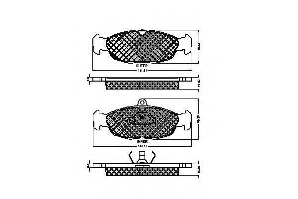 REMSA 2393.20 Комплект гальмівних колодок, дискове гальмо
