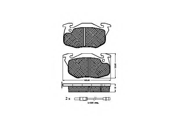 REMSA 2192.12 Комплект гальмівних колодок, дискове гальмо