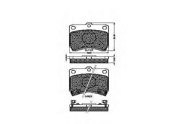 SPIDAN 21356 Комплект гальмівних колодок, дискове гальмо