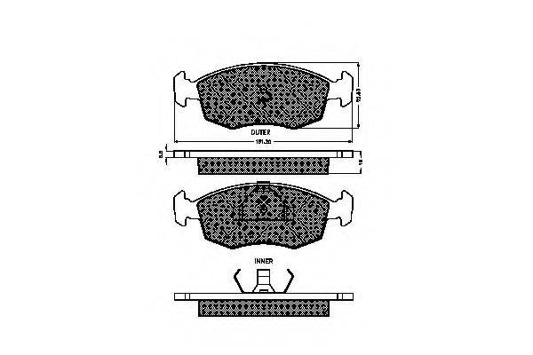 LOBRO 31254 Комплект гальмівних колодок, дискове гальмо