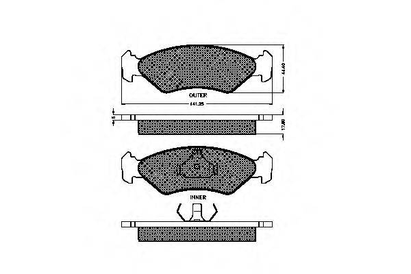 LOBRO 31705 Комплект гальмівних колодок, дискове гальмо