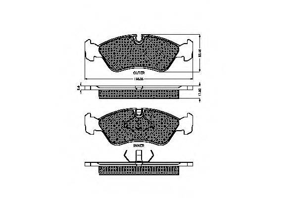 REMSA 2286.40 Комплект гальмівних колодок, дискове гальмо