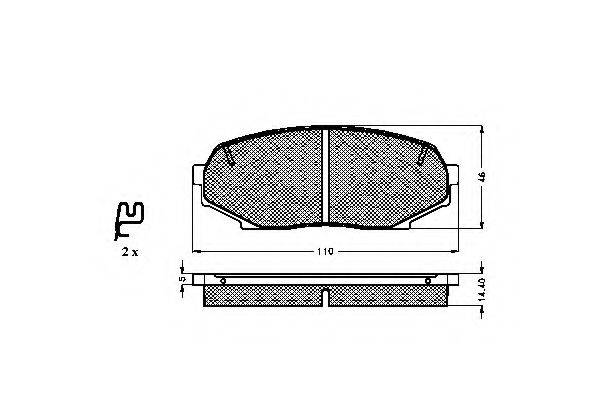 REMSA 338.12 Комплект гальмівних колодок, дискове гальмо