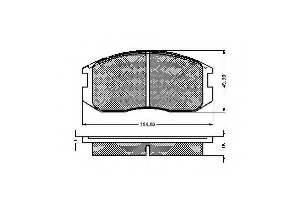 LOBRO 31819 Комплект гальмівних колодок, дискове гальмо
