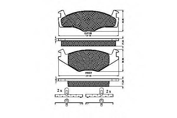 REMSA 2171.60 Комплект гальмівних колодок, дискове гальмо