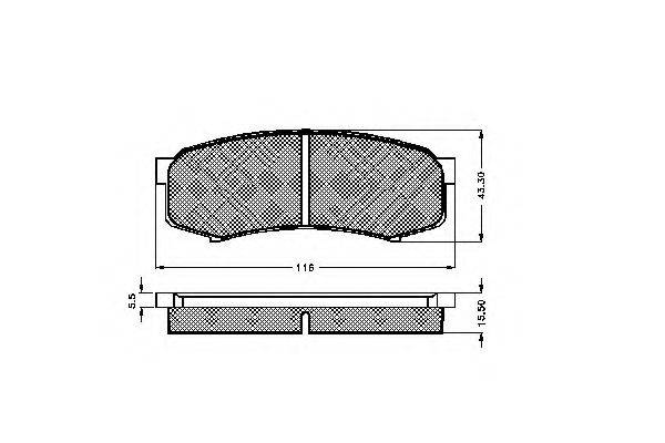 LOBRO 32037 Комплект гальмівних колодок, дискове гальмо