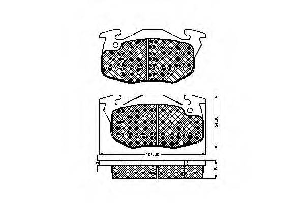 SIMER 0309.2 Комплект гальмівних колодок, дискове гальмо
