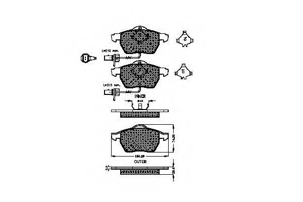SPIDAN 23911 Комплект гальмівних колодок, дискове гальмо