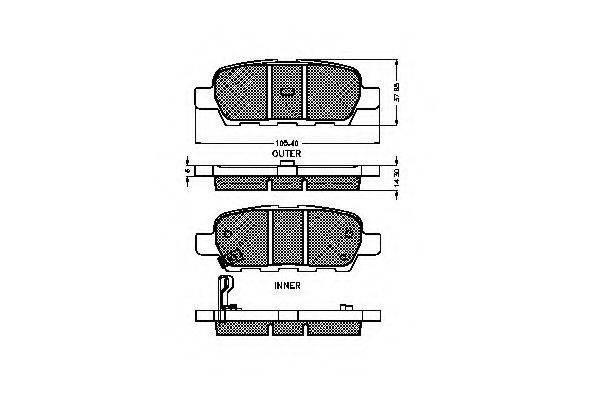 REMSA 876.01 Комплект гальмівних колодок, дискове гальмо