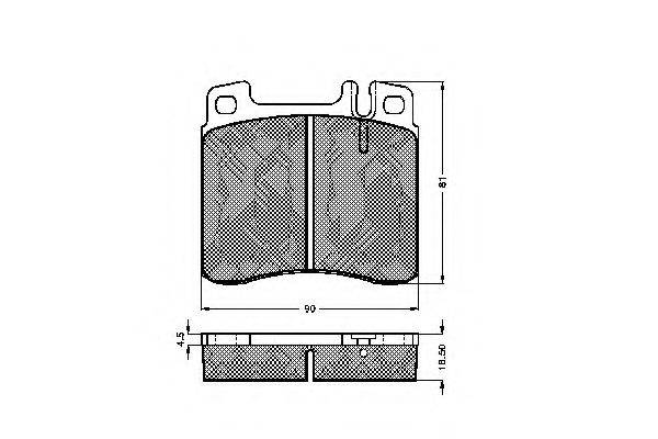 REMSA 408.10 Комплект гальмівних колодок, дискове гальмо