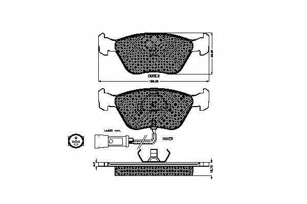 REMSA 437.02 Комплект гальмівних колодок, дискове гальмо