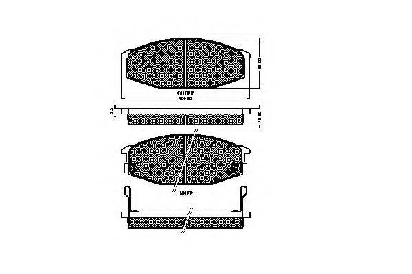 LOBRO 31007 Комплект гальмівних колодок, дискове гальмо