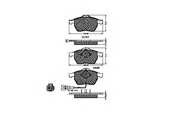 REMSA 390.41 Комплект гальмівних колодок, дискове гальмо