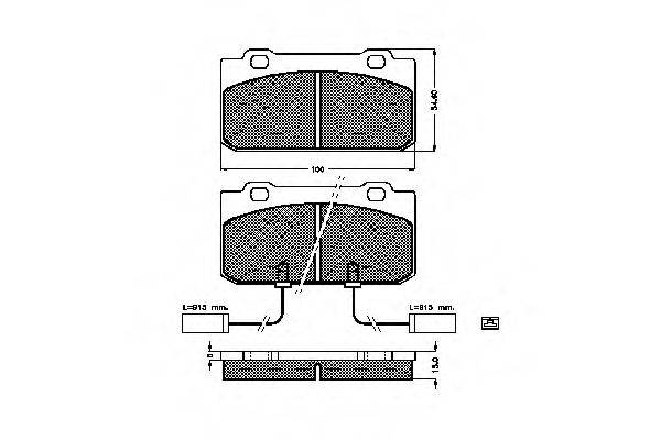 SPIDAN 21310 Комплект гальмівних колодок, дискове гальмо