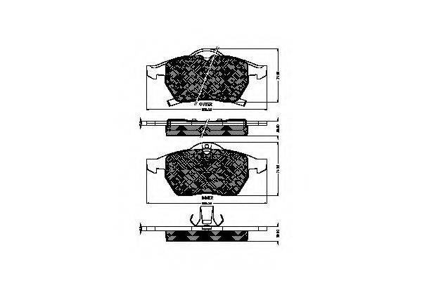 REMSA 390.32 Комплект гальмівних колодок, дискове гальмо