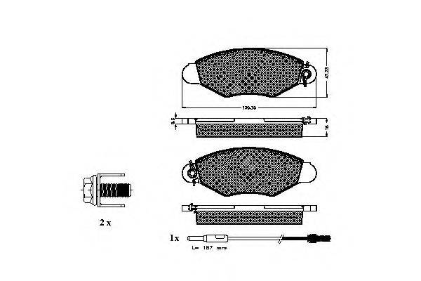 REMSA 643.82 Комплект гальмівних колодок, дискове гальмо