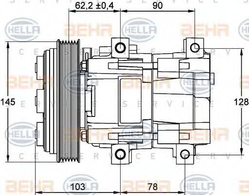 BEHR HELLA SERVICE 8FK 351 113-101