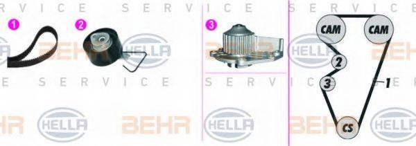 BEHR HELLA SERVICE 8MP376816821 Водяний насос + комплект зубчастого ременя