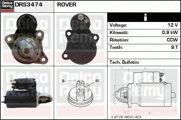 DELCO REMY DRS3474