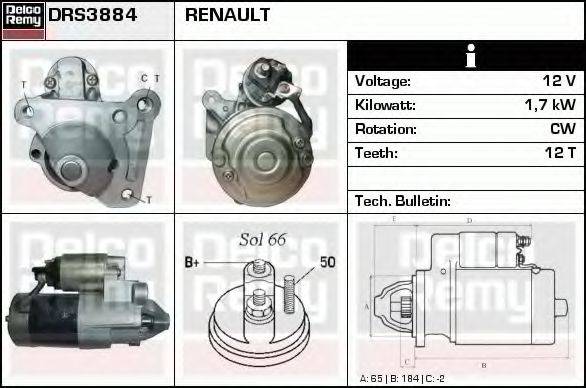 DELCO REMY DRS3884