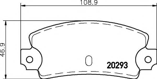 PAGID 20293 Комплект гальмівних колодок, дискове гальмо