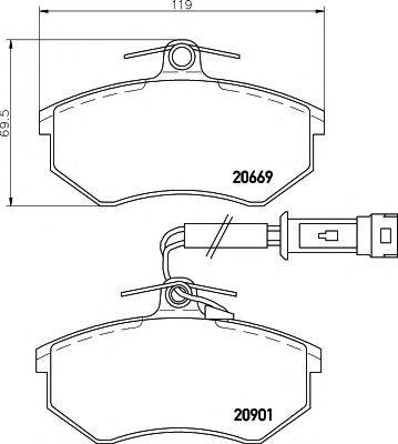 PAGID 20901 Комплект гальмівних колодок, дискове гальмо