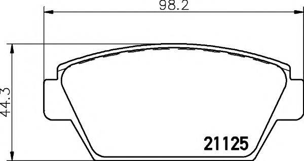 PAGID 21125 Комплект гальмівних колодок, дискове гальмо