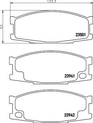 PAGID 23501 Комплект гальмівних колодок, дискове гальмо