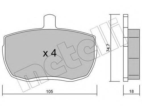 RAICAM 1.134.0 Комплект гальмівних колодок, дискове гальмо