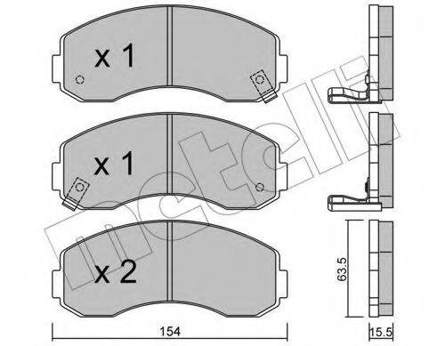 DEX 2386.0 Комплект гальмівних колодок, дискове гальмо