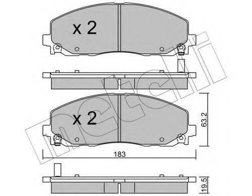 FMSI-VERBAND D1589 Комплект гальмівних колодок, дискове гальмо