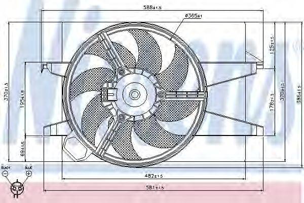 NISSENS 85032 Вентилятор, охолодження двигуна