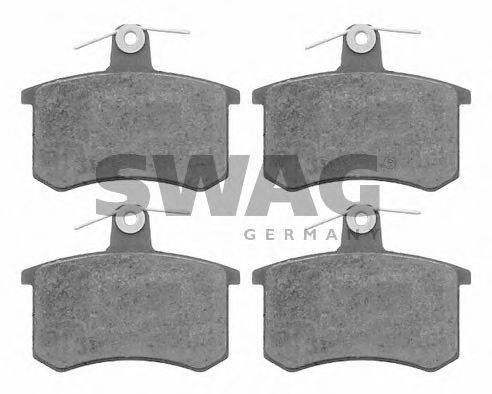 SWAG 20598 Комплект гальмівних колодок, дискове гальмо