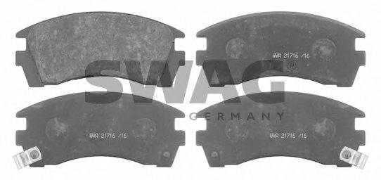 SWAG 21716 Комплект гальмівних колодок, дискове гальмо
