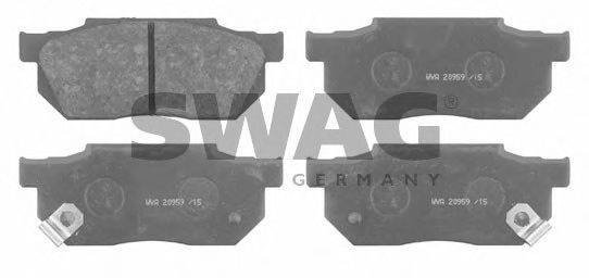 SWAG 20959 Комплект гальмівних колодок, дискове гальмо