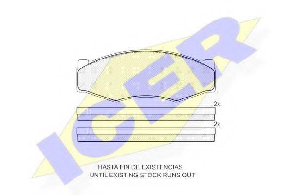 ICER 21099 Комплект гальмівних колодок, дискове гальмо