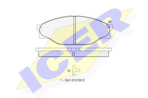 LUCAS CAV GDB3109 Комплект гальмівних колодок, дискове гальмо