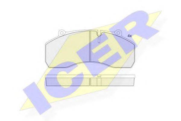 ICER 151423 Комплект гальмівних колодок, дискове гальмо