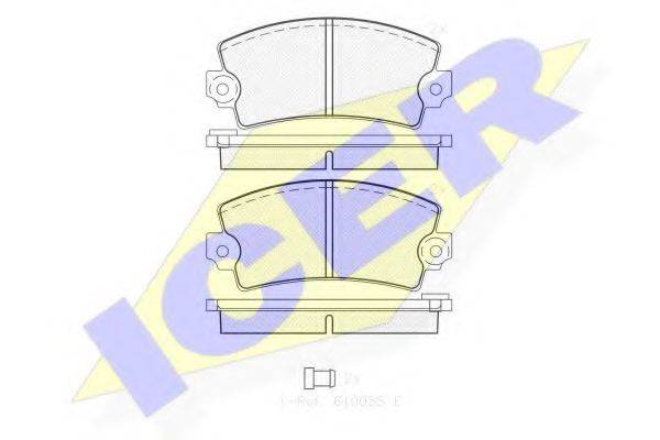 ICER 20335 Комплект гальмівних колодок, дискове гальмо