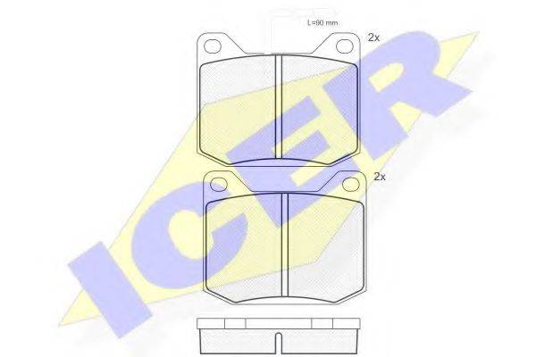 ICER 20146 Комплект гальмівних колодок, дискове гальмо