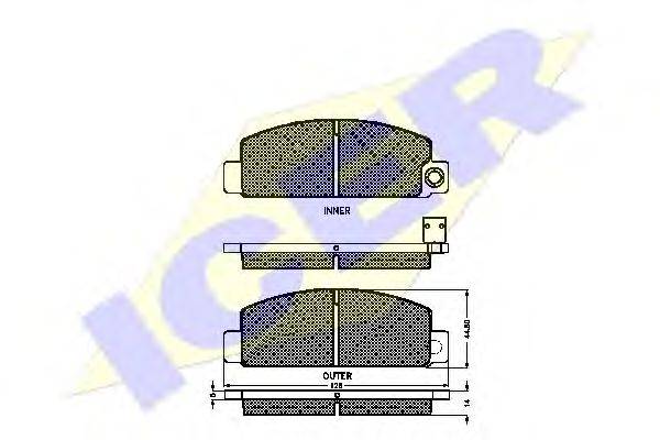 REMSA 097 40 Комплект гальмівних колодок, дискове гальмо
