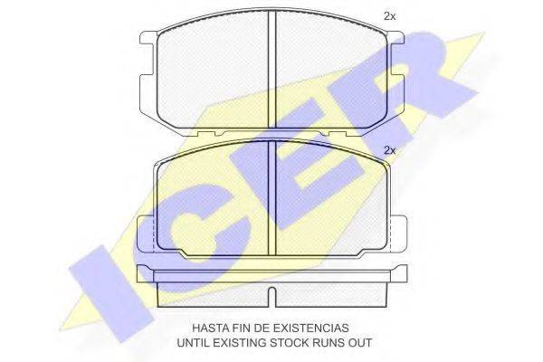 ICER 20854 Комплект гальмівних колодок, дискове гальмо