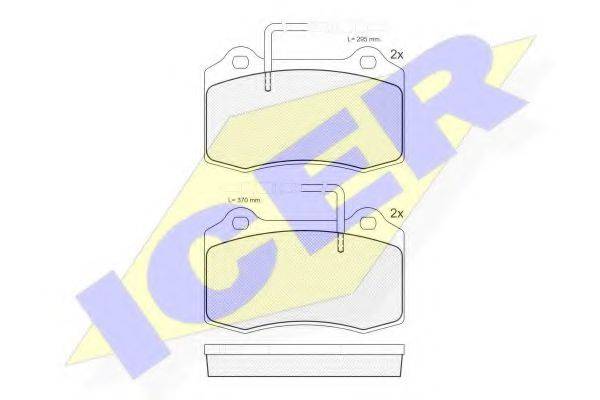 ICER 23753 Комплект гальмівних колодок, дискове гальмо