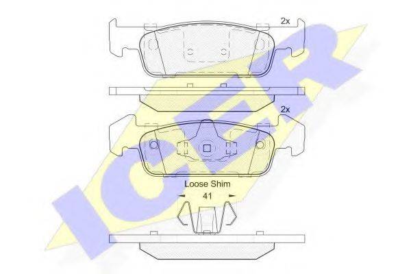 LUCAS CAV GDB2018 Комплект гальмівних колодок, дискове гальмо